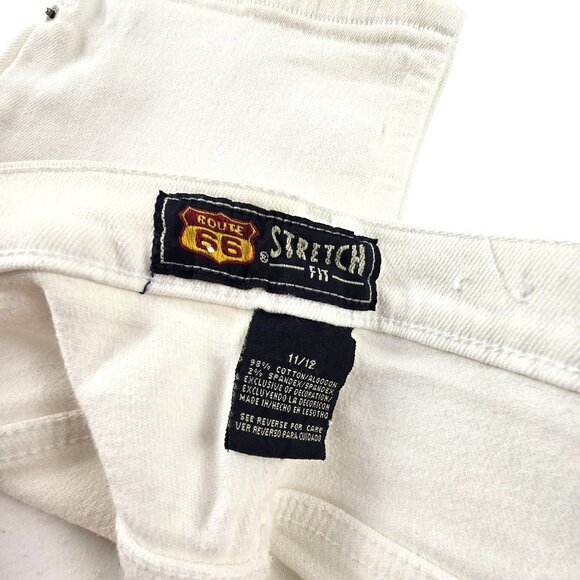 Route 66 Capri Jeans White Juniors Womans Stretch Size 11/12  JH1787 - Picture 4 of 8